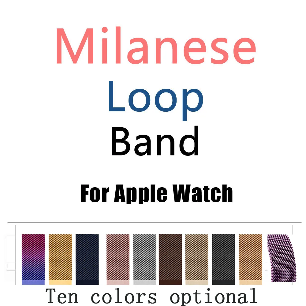 New sale Milanese Loop Band for Apple Watch 38/42mm Series 1/2/3 Stainless Steel Strap Belt Metal Wristwatch Bracelet Replacement