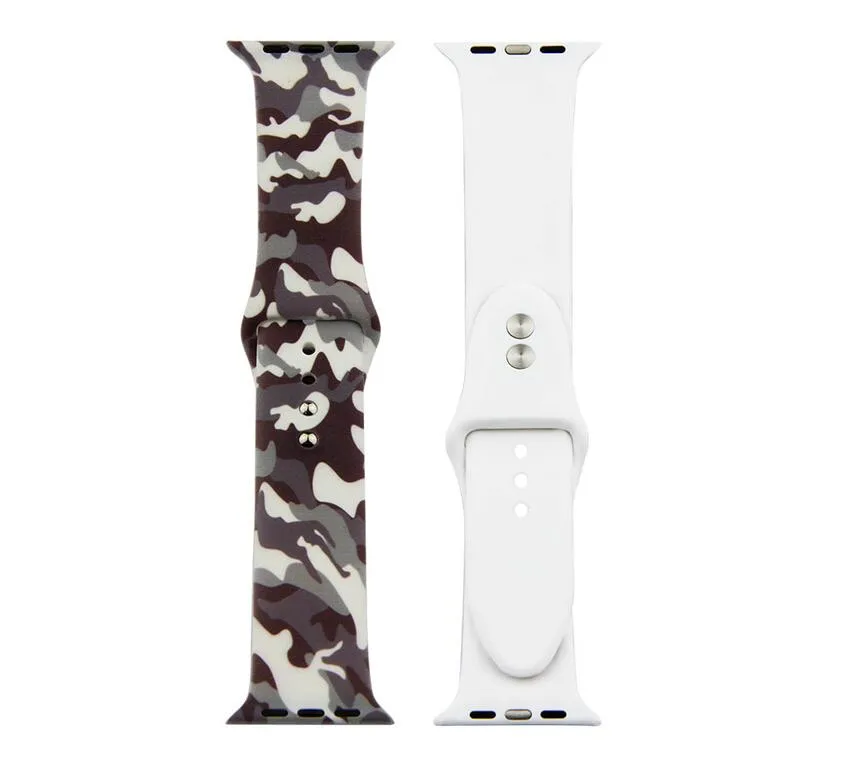 New Colors Floral Flower Bands for Apple Watch Series 4 3 2 1 40mm 44mm, Silicone Pattern Printed Strap for IWatch Series 4 3 2 1 38mm 42mm