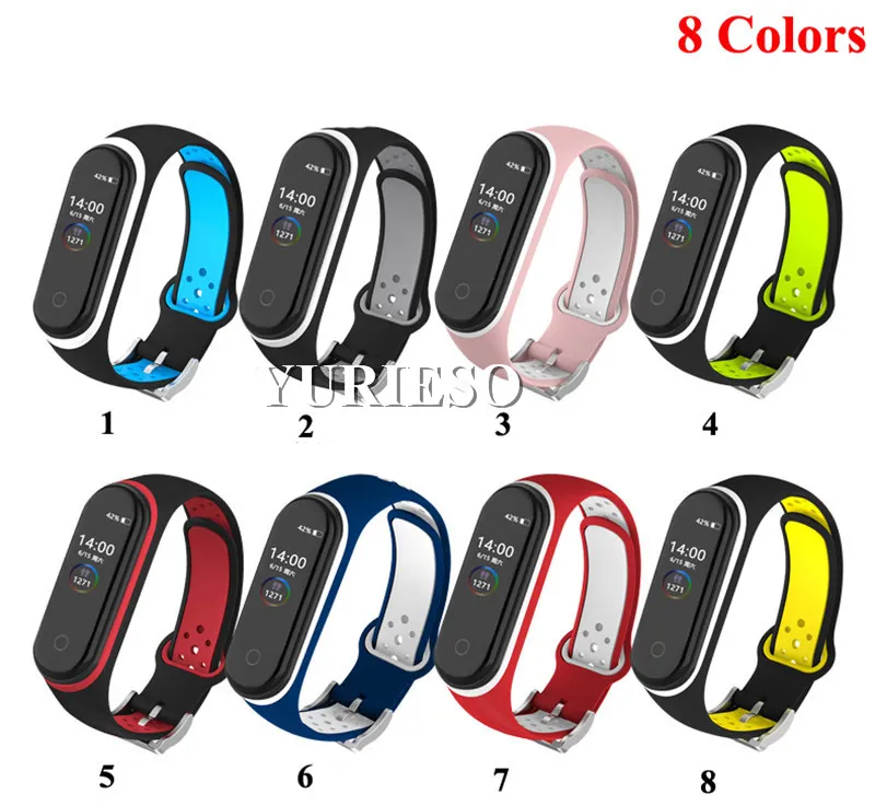 Strap for Xiaomi Mi Band 3 4 Silicone WristBand Sport Watch Replacement Smart Bracelet Accessories for Xiaomi Multi-Colors 2020New Promotion