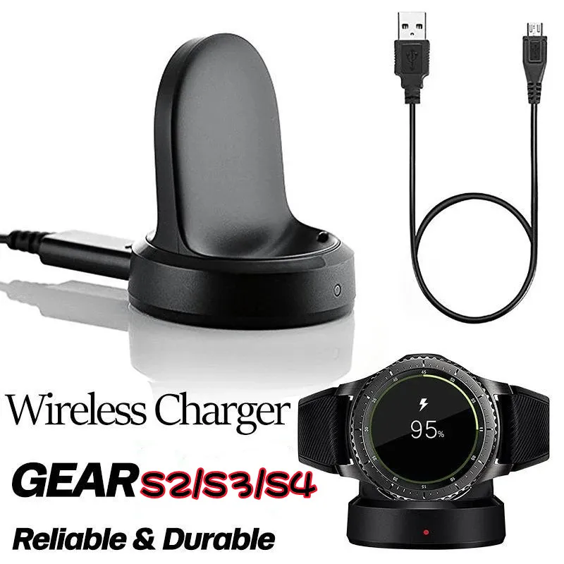 Wireless Fast Charger Dock with Cable For Samsung Gear S4 S3 S2 42mm 46mm Smart Watch Charging Base Cord Lines dreamcatchers