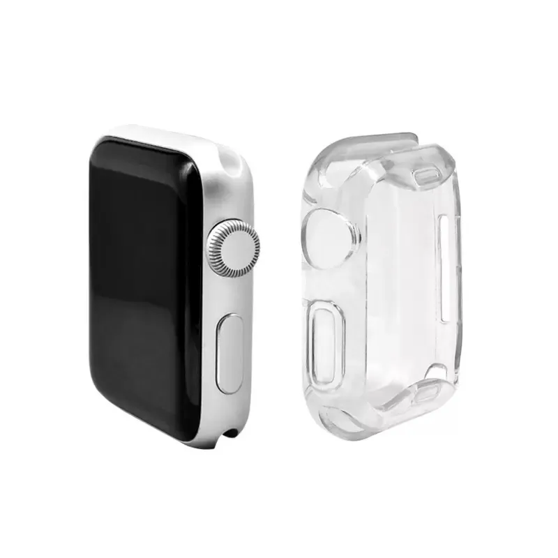 case for apple watch iwatch series 7 38mm 40mm new iwatch 7 41mm 45mm all round protective case tpu hd clear ultrathin cover