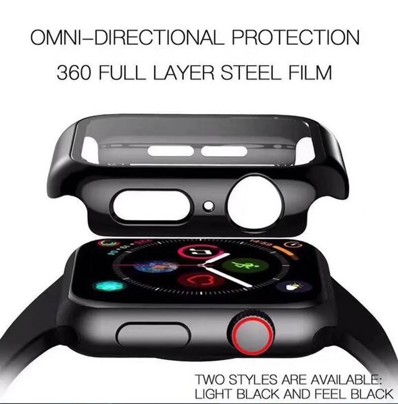 3D 9H Full Screen Protector case iWatch 38mm 42 mm 40mm 44mm 41mm 45mm 49mm Bumper Frame PC Hard Cases With Tempered Glass Film For Apple Watch 8 7 6 5 4 3 2 1 360 Cover