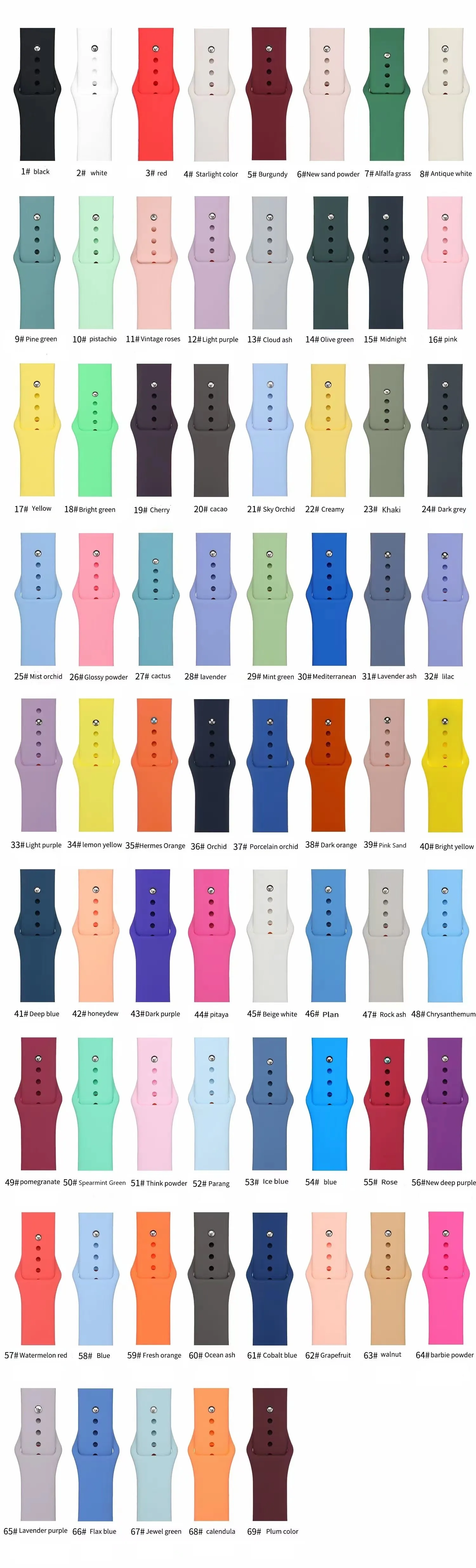 For  Watch Bands Straps 38/40/41mm 42/44/45mm Soft Silicone Compatible with iwatch 7 6 5 4 3 2 1 SE