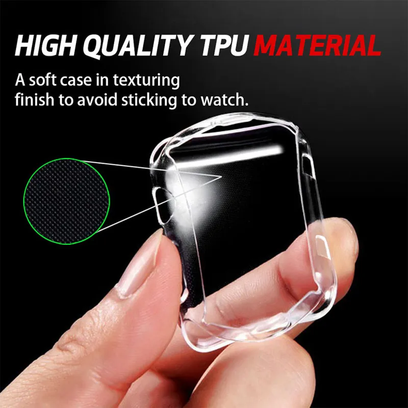 360 Full Body Transparent Clear Soft TPU Front Screen Protector Case For Apple Watch Series 3 2 1 38MM 42MM iWatch 45 44MM 40MM3386421