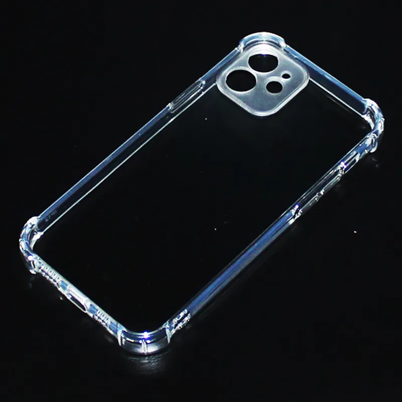 Transparent 1.5MM Acrylic Cell Phone Cases Four Corners Shockproof Fine Hole Clear Anti-drop Case For Iphone Series