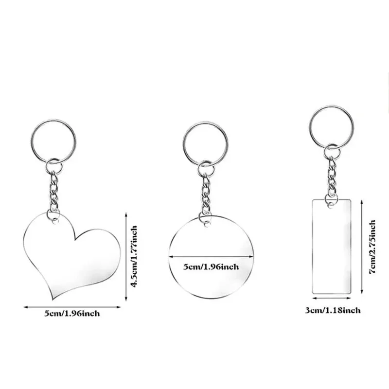 Sublimation Blank DIY Keychains Party Favor Sundries MDF Key Pendants Thermal Transfer Double-sided Keyring White Gift Keychain Accessories