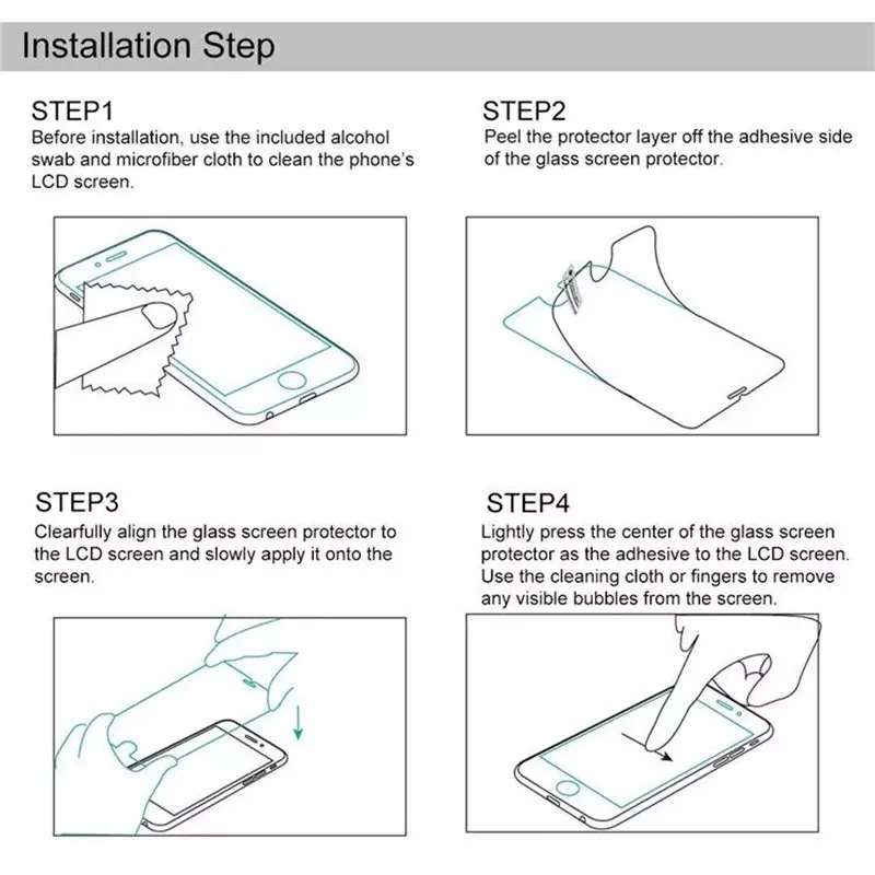 Tempered Glass Screen Protector For iPhone 15 14 Pro Max 13 mini 12 11 XR XS X 8 7 Plus Samsung Galaxy A32 A52 A72 A33 A53 A73 A21S S21 FE Edition Film 9H Anti shatter