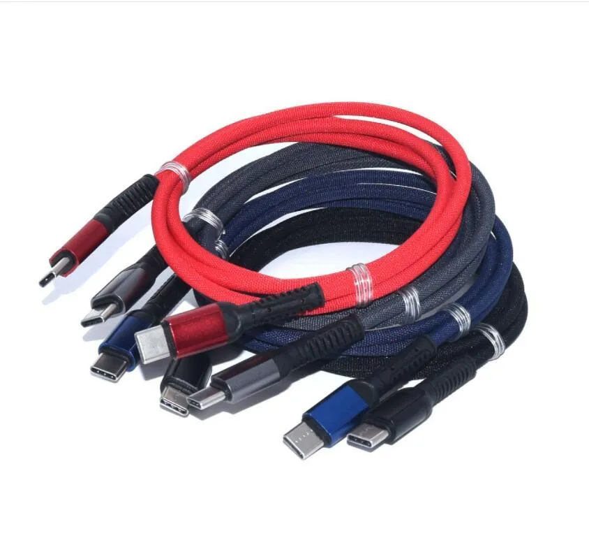 PD 20W Data Charger cable TYPEC To C 60W Cables Lead Unbroken Metal Connector Strong Braid 1M 3Feet