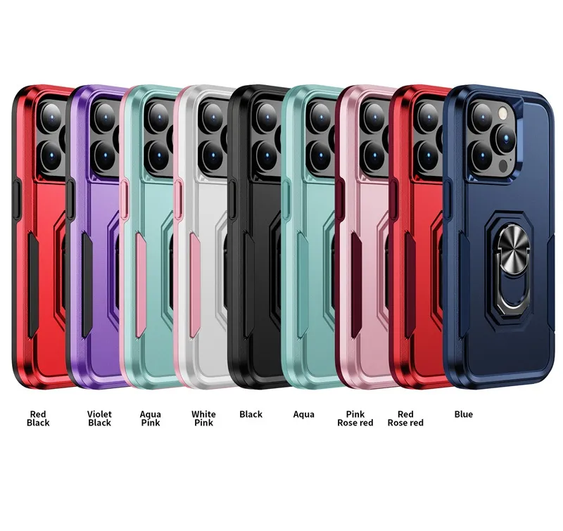 Shockproof phone case mix model mix color for iphone samsung hybrid hard pc soft tpu back cover