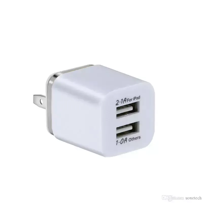 5V 2.1A Eu US Ac Home Travel wall Charger Power adapter plugs For iphone Samsung S8 S10 note 10 htc android phone pc mp3