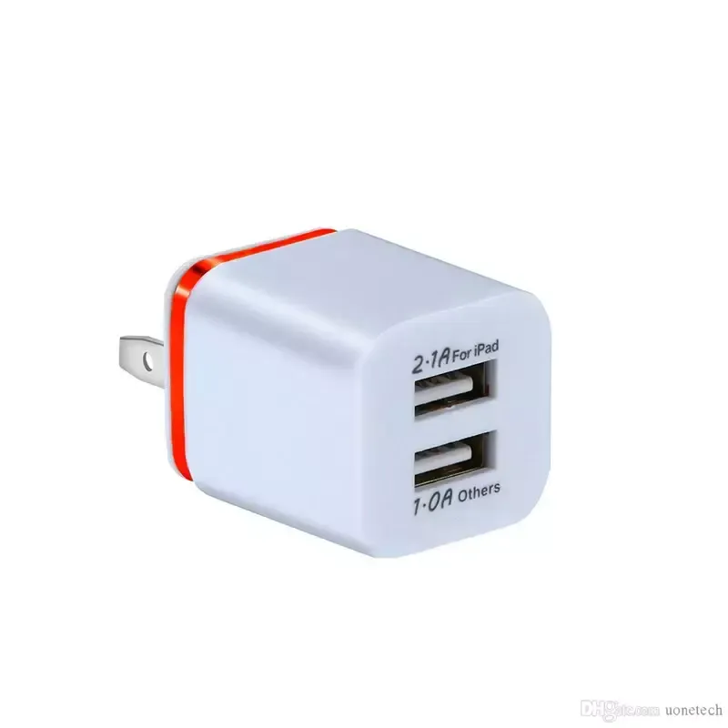 5V 2.1A Eu US Ac Home Travel wall Charger Power adapter plugs For iphone Samsung S8 S10 note 10 htc android phone pc mp3