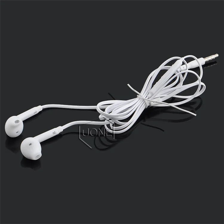 S6 S7 Earphone Earphones J5 Headphones Earbuds Headset for Jack In Ear wired With Mic Volume Control 3.5mm White Without RetailBox