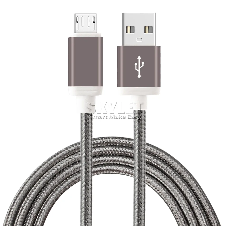 Nylon Braided Type C USB Cable USB 2.0 To 3.1 High Speed Charging Type C Cable Metal Housing V8 Charge Cords For iPhone Android Smart Phone in OPP Bag