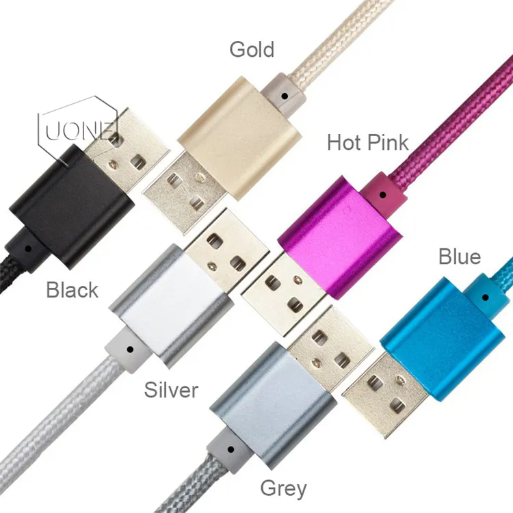 USB Type C Cable Metal Housing Braided Durable Tinning High Speed Charger Micro for Android Devices