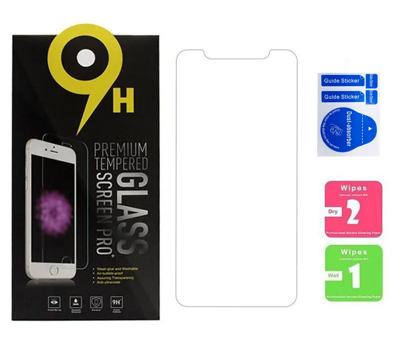 For Iphone 15 14 13 12 11 Pro Max XS Max XR 8 7 Plus Samsung A14 A13 A32 A53 A21 A11 A03S A23 Tempered Glass Screen Protector 0.33mm 2.5D 9H with paper package