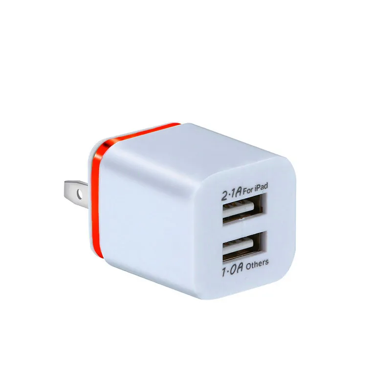 High Speed Wall Charger 5V 2.1A USB Power Adapter for iPhone 7 8 plus x 11 12 13 14 samsung xiaomi lg smart mobile phone plug