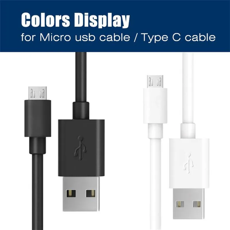 High Speed 2.1A Micro USB Cable Type C cables Powerline 5 lengths 0.5M 1M 1.5M 2M 3M Sync Quick Charging USB 2.0 For Samsung s20