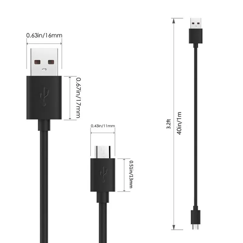 High Speed 2.1A Micro USB Cable Type C cables Powerline 5 lengths 0.5M 1M 1.5M 2M 3M Sync Quick Charging USB 2.0 For Samsung s20