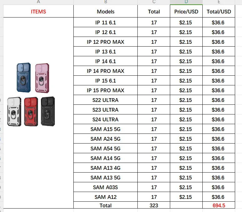 Camera Lens Protection Shockproof phone case mix model mix color for iphone samsung hybrid hard pc soft tpu Magnetic back cover