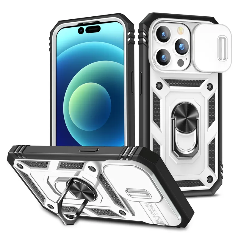 Camera Lens Protection Shockproof phone case mix model mix color for iphone samsung hybrid hard pc soft tpu Magnetic back cover