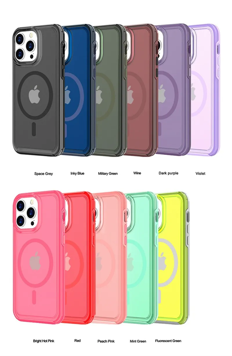 Camera Lens Protection Shockproof phone case mix model mix color for iphone samsung hybrid hard pc soft tpu Magnetic back cover