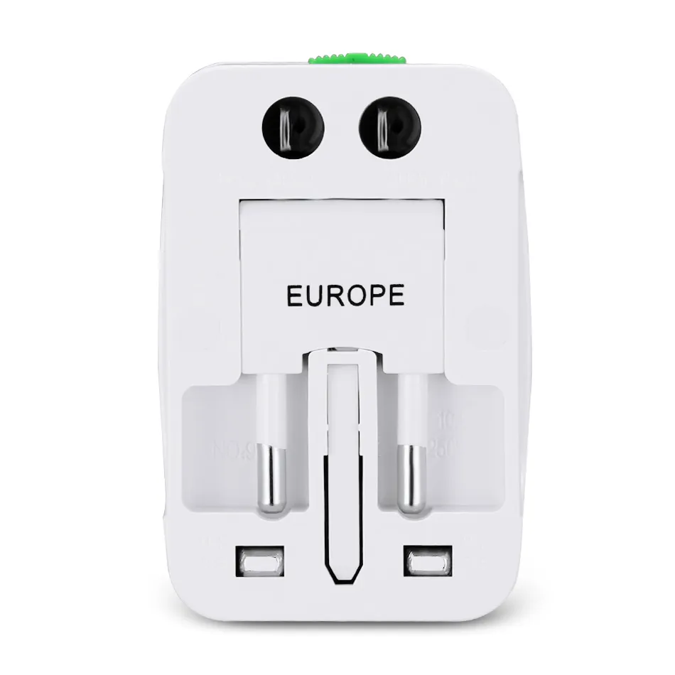 International Wall Chargers Global Travel Adapter Universal Socket Plug EU US All In One World Wide Electrical Plug Home Wall Port With Retail Package