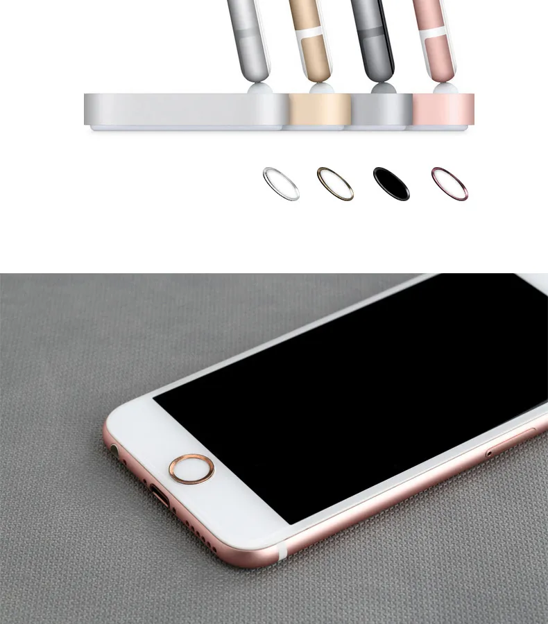 Touch ID Metal Aluminum alloy Home Button round protector Sticker Case For iPhone 8 8plus 7 7plus 6 6s 5 5s