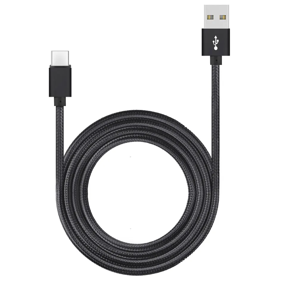 High Speed USB Cables Type C TO C Charging Adapter Data Sync Metal Phone line 0.48mm Thickness Strong Braided Charger