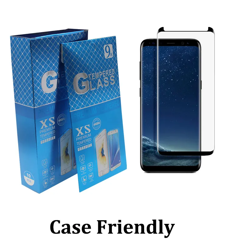 Case Friendly Tempered Glass 3D Curved No Pop up Screen Protector for Samsung Galaxy S24 S23 S22 Note 20 ultra 10 9 8 S7 edge S8 S9 S10 S20 S21 Plus