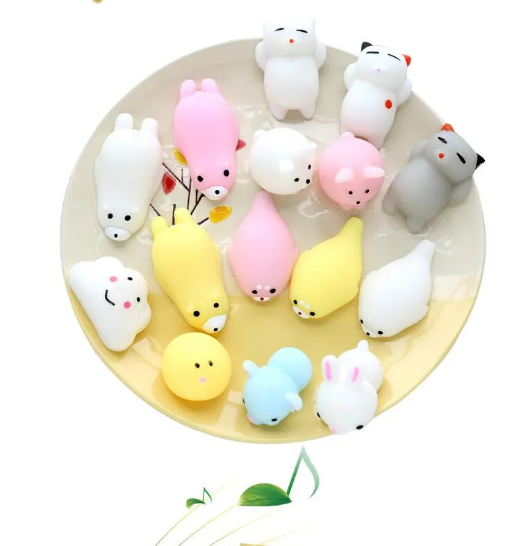 Wholesal Slow Rising Jumbo Toy Bun Toys Animals Cute Kawaii Squeeze Cartoon Toy Mini Squishies Cat Squishiy Fashion Rare Animal Gifts Charms