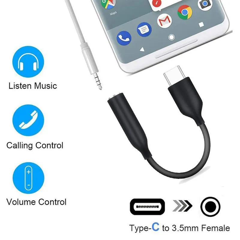 Type-C USB-C Male To 3.5mm Earphone Cables Adapter AUX Audio Female Jack USB Cable Type C for Samsung S22 Ultra S21 FE S20 S10 Note 10 20 Plus With Retail Package