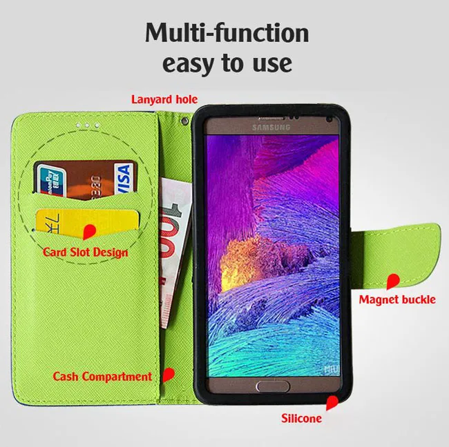 Universal Wallet Cases 3.5 To 6.9 inch PU Flip Leather Case Credit Card Slot TPU Cover For iPhone Samsung OPPO OnePlus XiaoMi