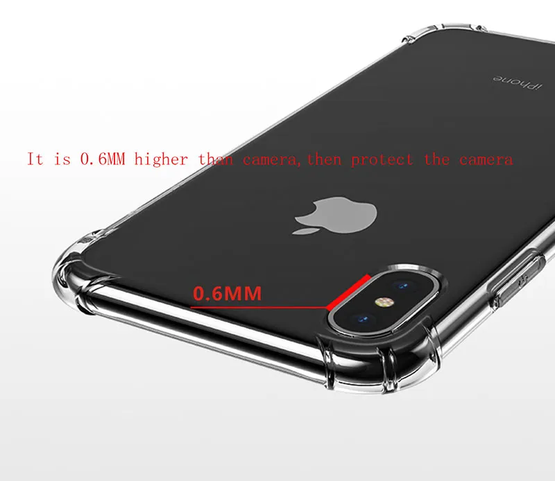 1.5 mm Transparent Shockproof Hybrid Armor Bumper Soft TPU Frame Case Cover for iPhone X XR XS MAX 16 PRO MAX plus Samsung S24