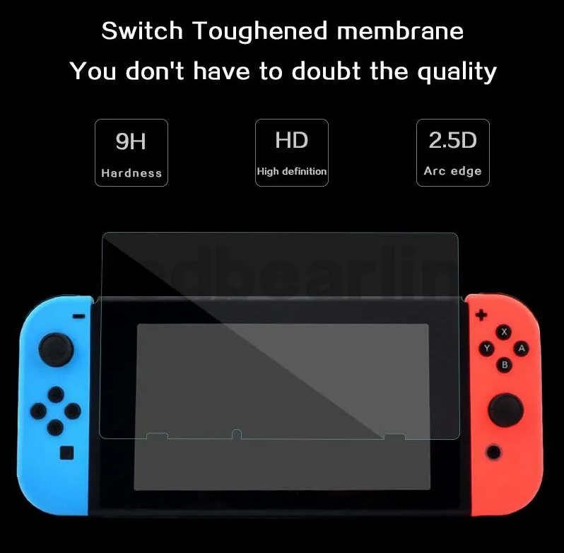 Real 9H Ultra-clear Tempered Glass Screen Protector Film For Nintendo Switch Lite Protective