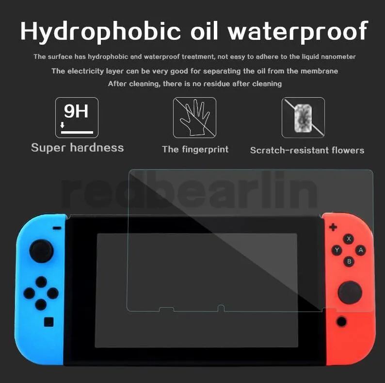 Real 9H Ultra-clear Tempered Glass Screen Protector Film For Nintendo Switch Lite Protective