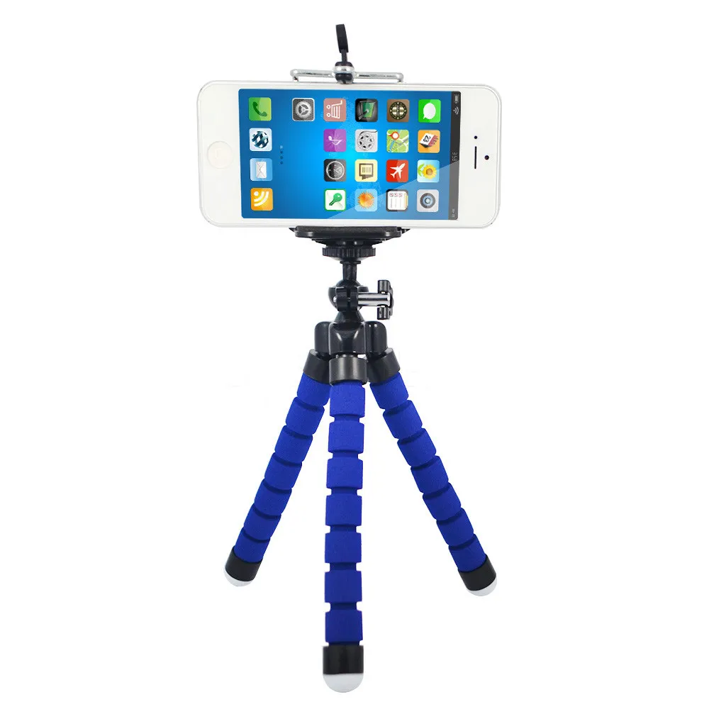 Cell Phone Mount Car Holder Stand Flexible Octopus Tripod Bracket Monopod Adjustable Foam Support For Smart Phone Camera Universal MQ100