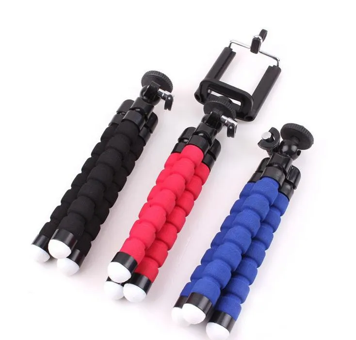 Cell Phone Mount Car Holder Stand Flexible Octopus Tripod Bracket Monopod Adjustable Foam Support For Smart Phone Camera Universal MQ100