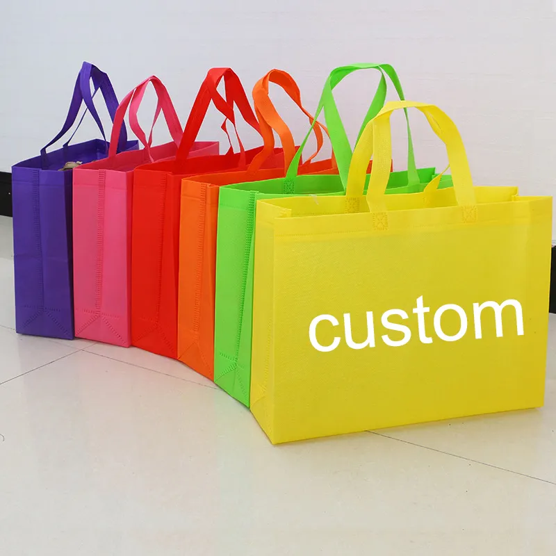 Retailer Wholesale Tote Bags Reusable Produce Bags Solid Color Cloth Material Custom Shopping Bag Customizable Logo Grocery Tote Bag