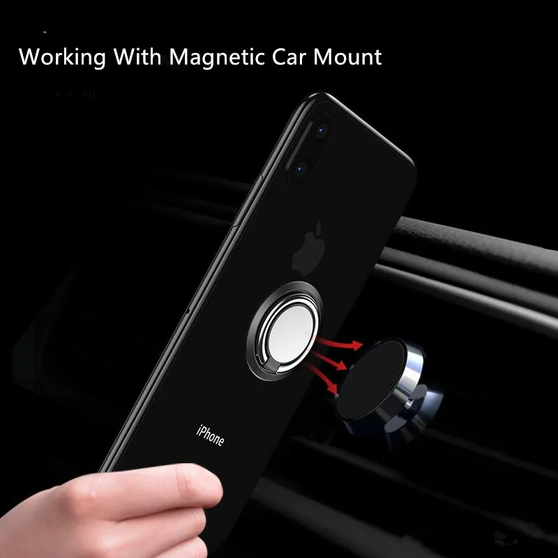 Universal Phone Ring Holder Stand Finger Kickstand 360°Rotation Metal Ring Hand Grip for Magnetic Car and All mobile Cell phone and tablet