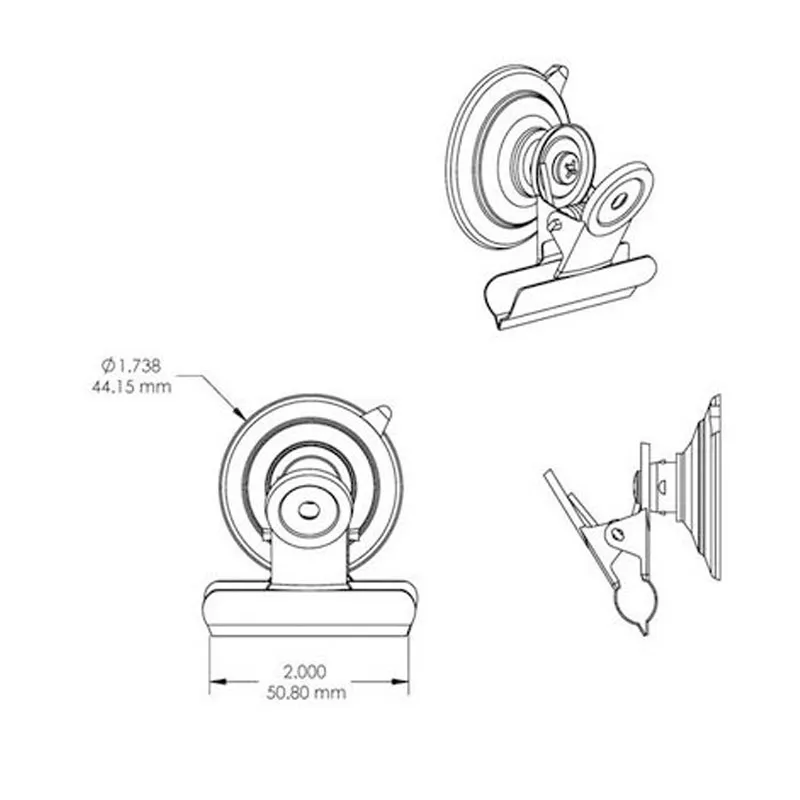 Suction-Cup Clip Plastic Round Advertising Display Holder