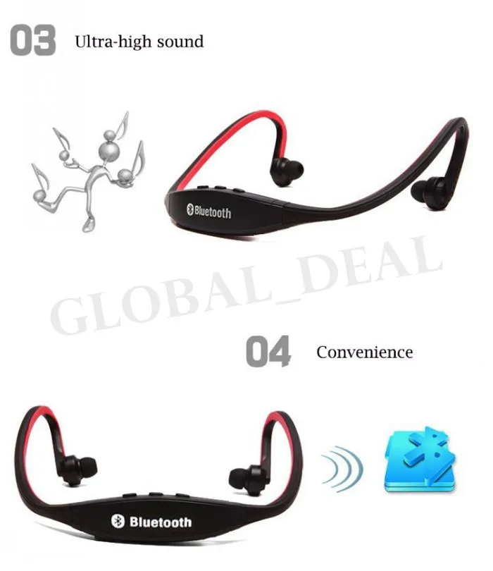 Bluetooth Headphones S9 Wireless Stereo Headset Sports Bluetooth Speaker Neckband Earphone Bluetooth 4.0 With Retail Package With Retail Box