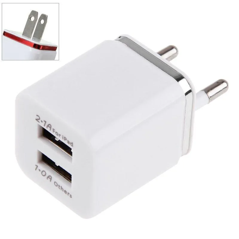 Quick Charge Dual Usb Ports Eu US Ac home Wall Charger Power Adapter For Samsung Galaxy s6 s7 s8 s10 note 10 htc lg android phone