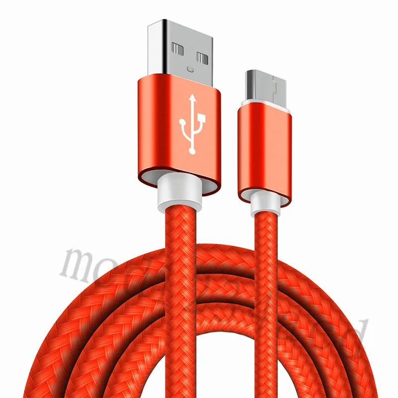 2A 1m 1.5m 2m 3m Alloy Nylon Braided Fabric Usb Type c Micro cables For Samsung s6 s7 s8 s9 s10 note 8 9 10 htc