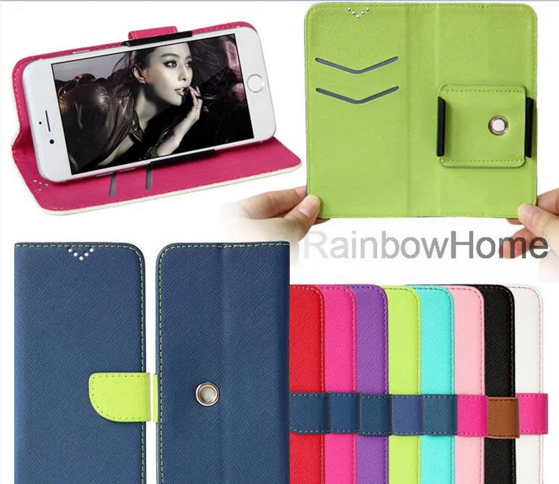 360 Rotating Universal PU Leather Wallet Credit Card Flip phone case 4.1inch to 6.0 6.2 6.7 inch for iphone Samsung HuaWei OPPO XiaoMI Android Cell Phone