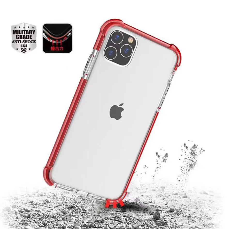 Premium Shockproof Transparent Clear Acrylic Phone Cases for iPhone 16 15 14 13 12 11 Pro MAX Mini XS Max X XR 6 7 8 Plus Military Drop Proof