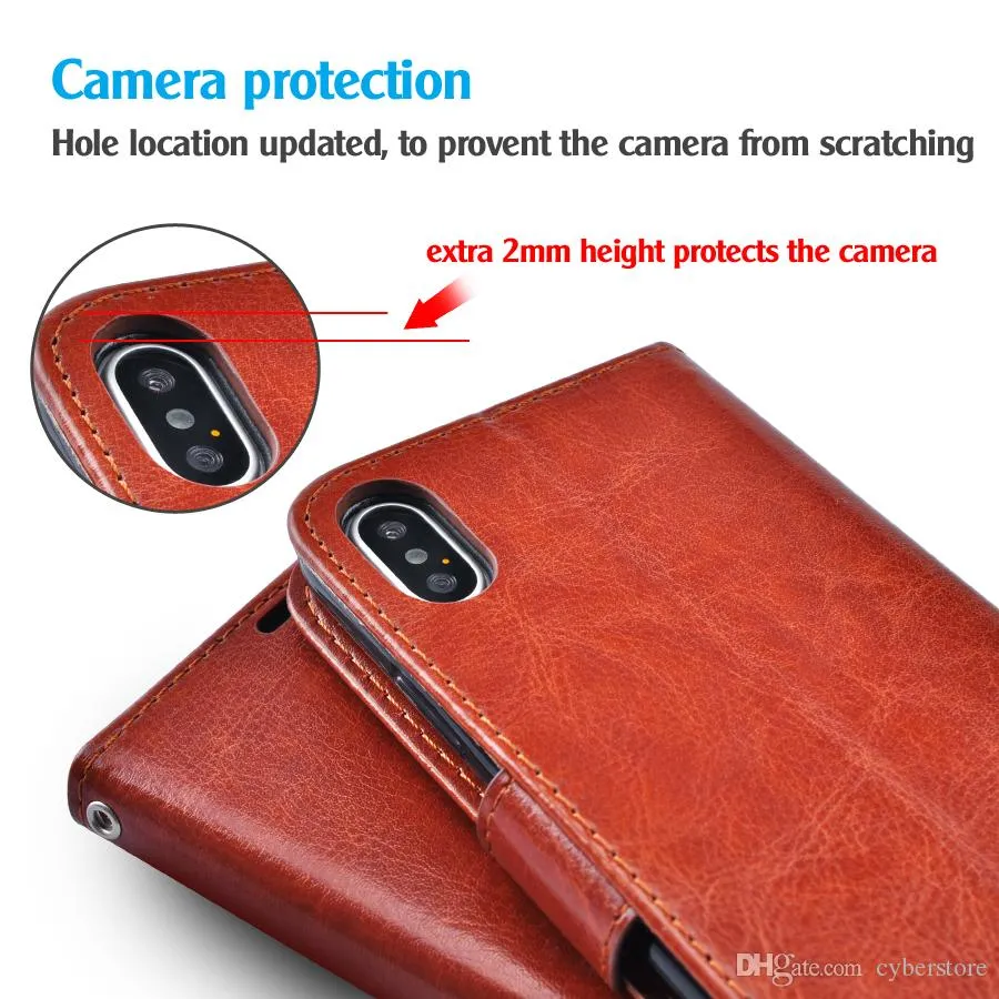 For iPhone 11 Pro Max XS MAX XR luxury PU leather Phone Case Shockproof Soft Transparent Back Cover For Samsung Note10 S10 Plus