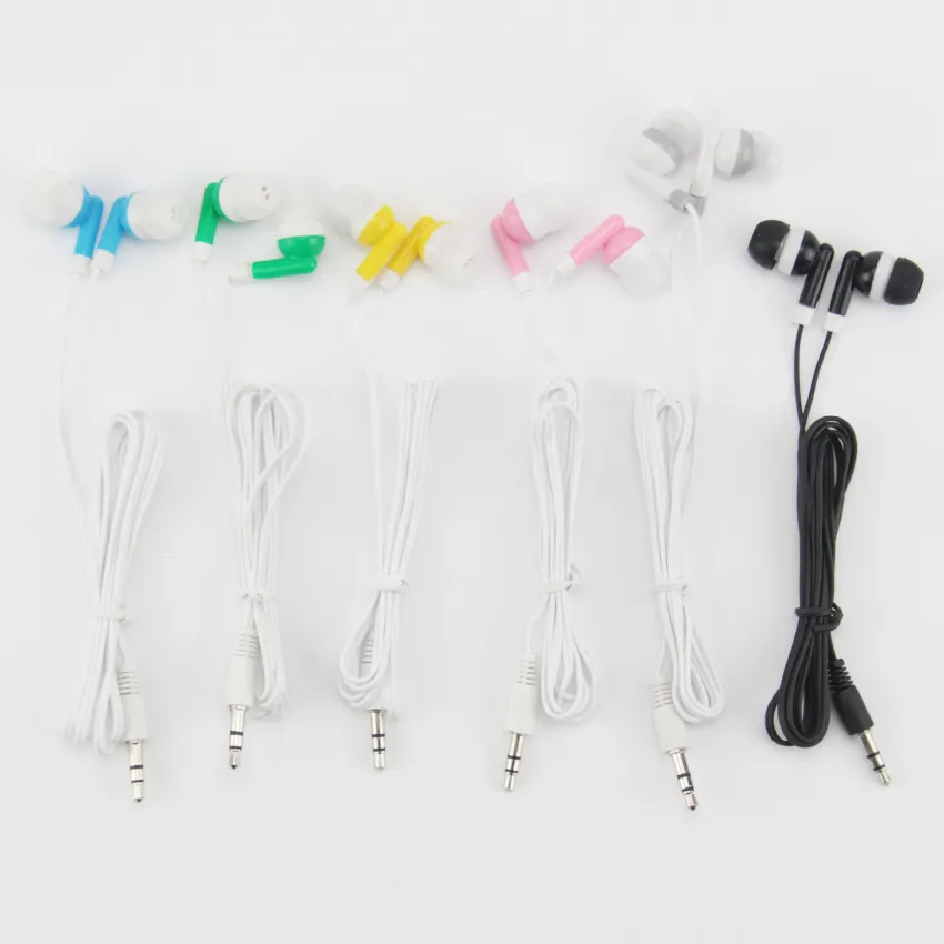 Wholesale 3.5mm Disposable Earphones Headphones Low Cost Earbuds For Theatre Museum School Library,Hotel,Hospital Gift