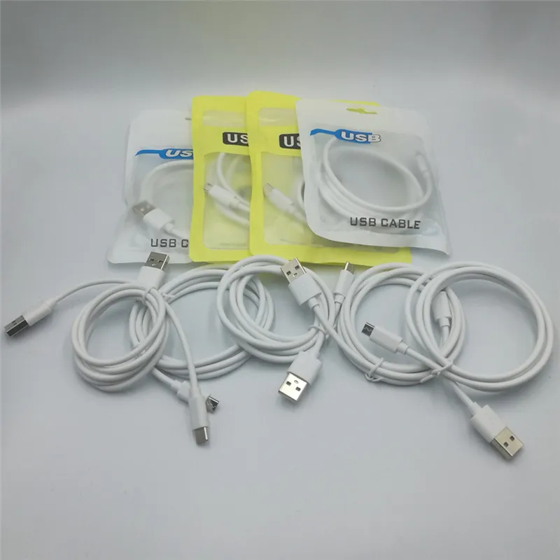 Factory Wholesale High Speed USB Cable USB Data Cable 2A 3A Micro V8 Type C Fast Charging and Data Sync DHL Free