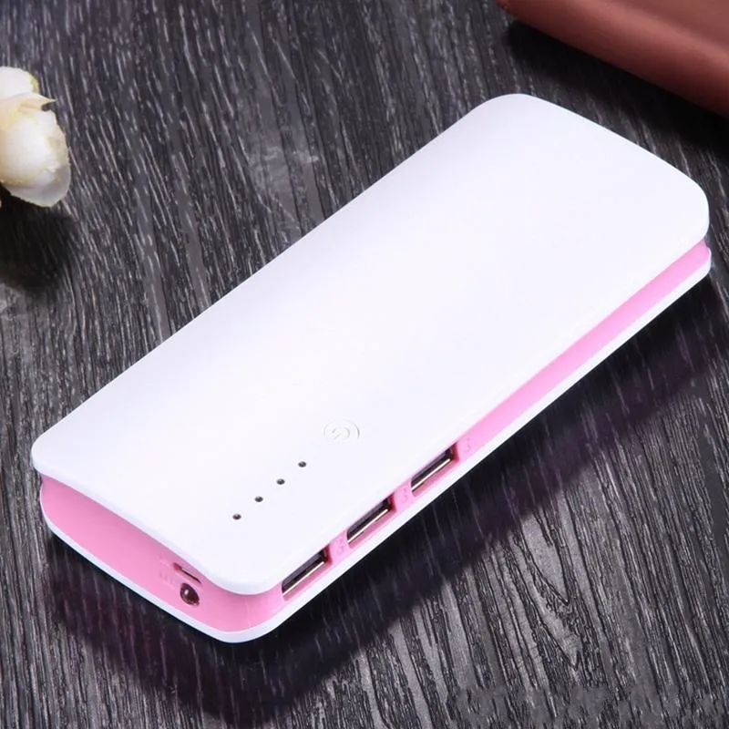 Portable power bank 20000mAh Colorful Universal Power Bank External Battery Backup USB Portable Cell Phone Chargers