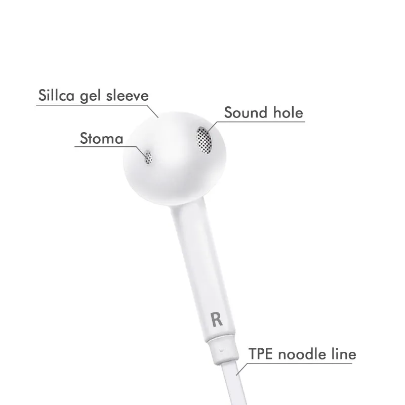 A+ Good Quality TPE Headphone In-Ear Headset 3.5mm Plug Stereo Earphone with Mic and Remote for Samsung S5 S6 S7 S8 S9 S10 edge Smart Phone